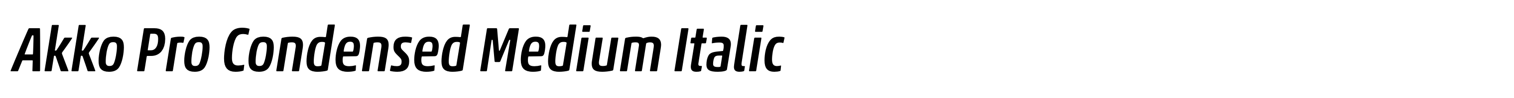 Akko Pro Condensed Medium Italic